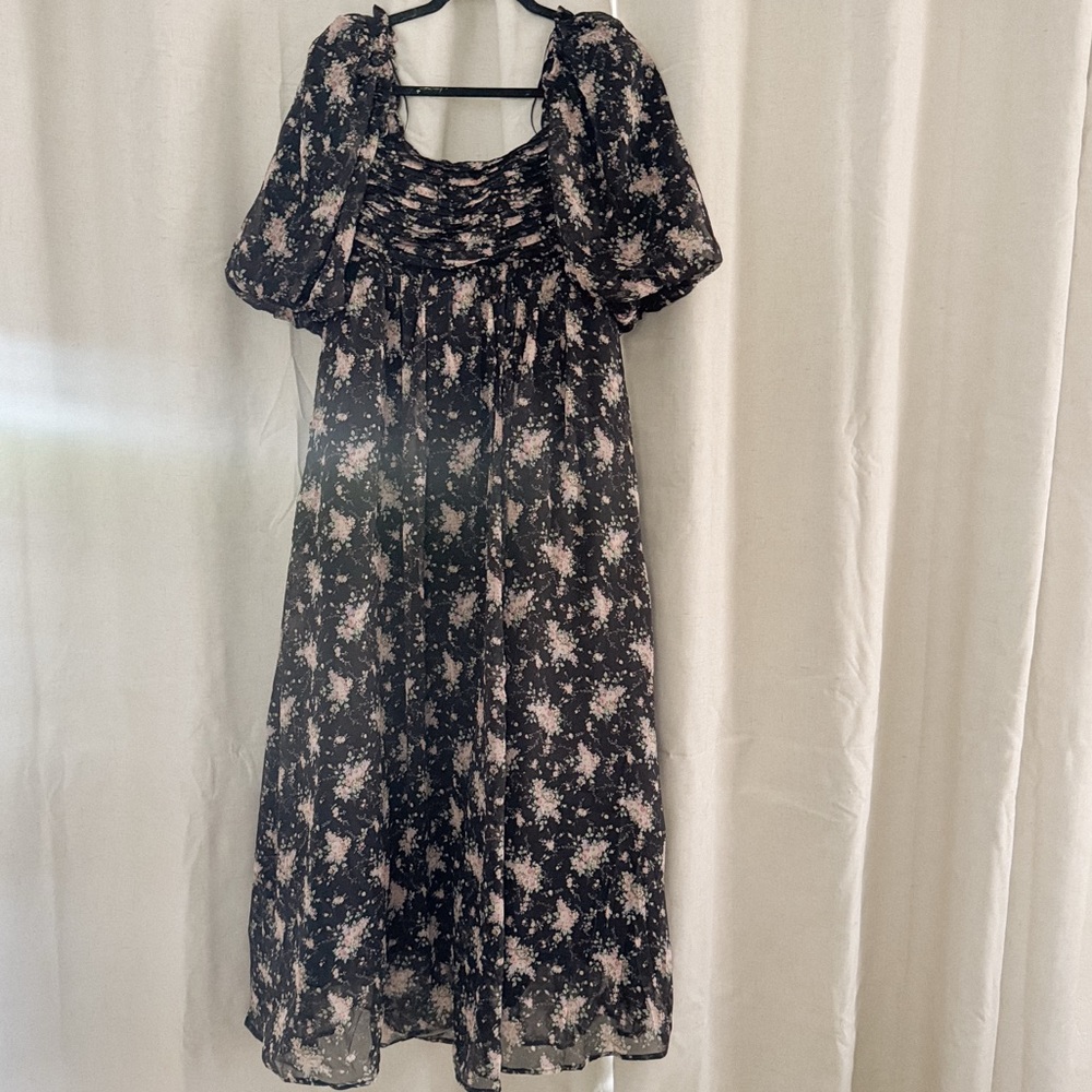 WORTH COLLECTIVE Melody Maxi Dress in Black - Bump Friendly